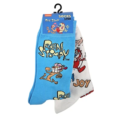 Nickelodeon Ren & Stimpy Licensed Socks (2 Pack)