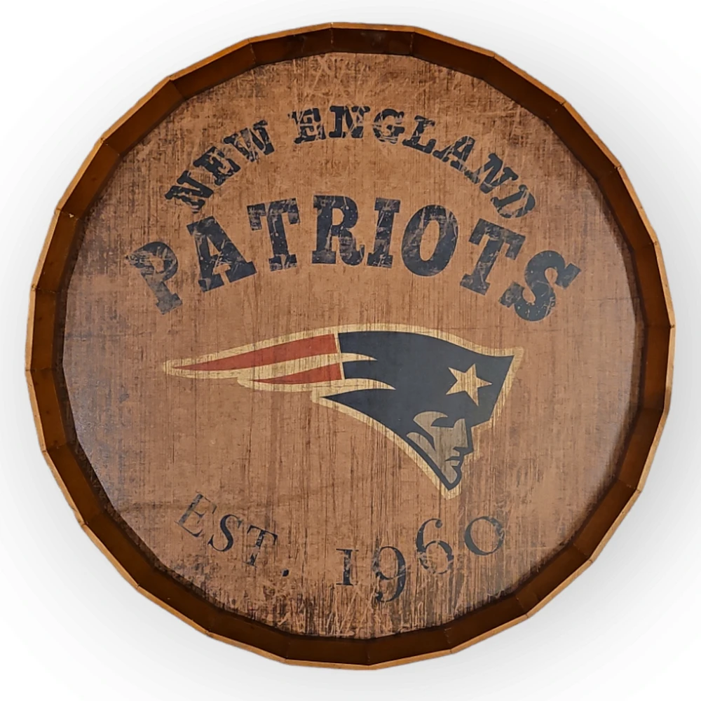 NFL New England Patriots Barrel Sign 24"