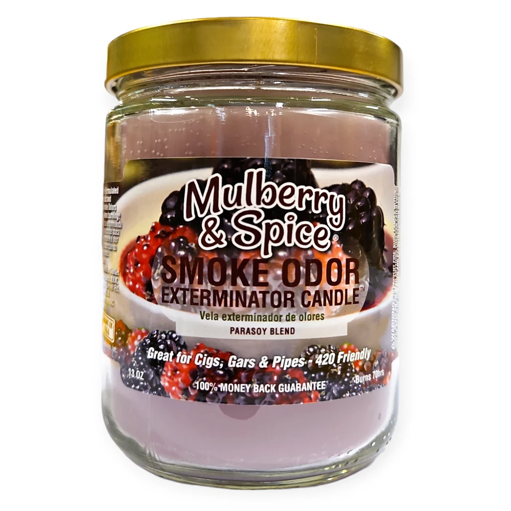 Smoke Odor Candle Mulberry Spice 13oz