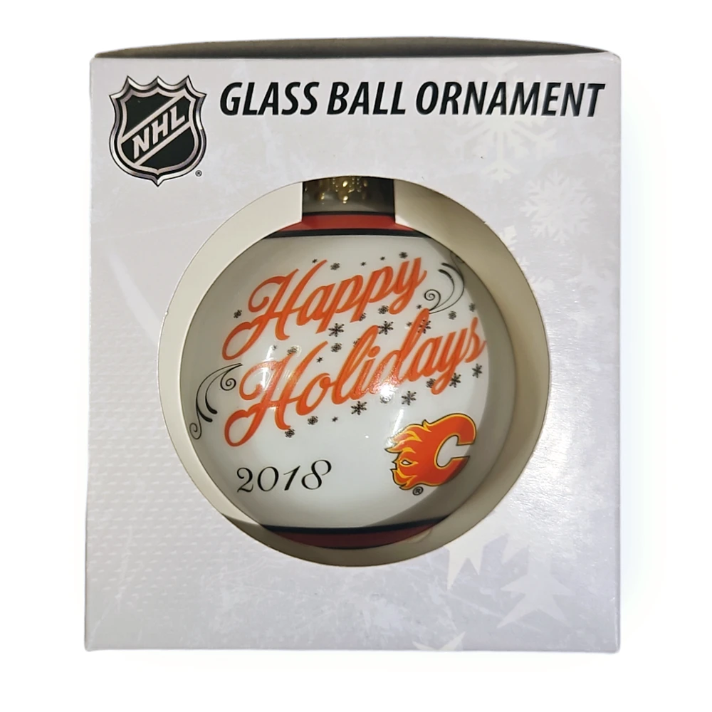 NHL Calgary Flames Glass Ball Ornament