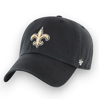 NFL New Orleans Saints '47 Brand Black Clean Up Cap