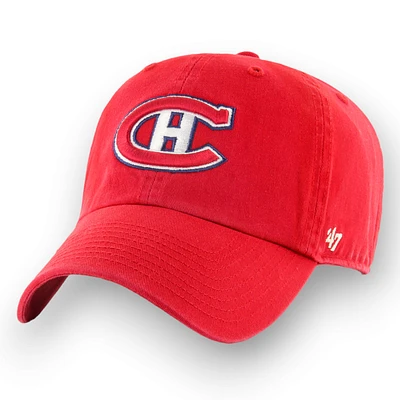 NHL Montreal Canadiens '47 Brand Red Clean Up Cap