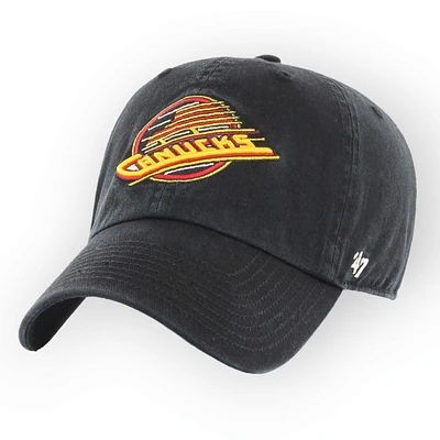 NHL Vancouver Canucks '47 Brand Vintage Black Clean Up Cap