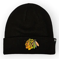 NHL Chicago Blackhawks '47 Brand Black Raised Cuff Beanie