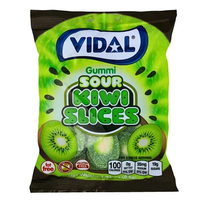 Vidal Gummi Sour Kiwi Slices Gummies 84g