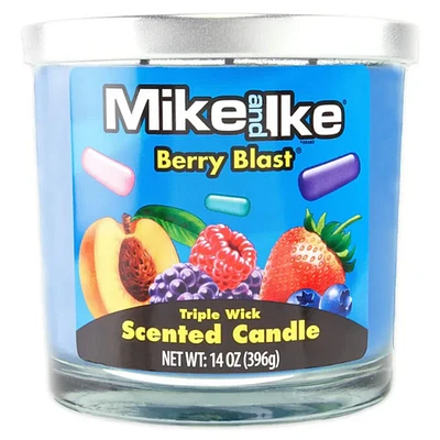 Mike and Ike Berry Blast Scented Triple Wick Candle 14oz