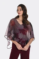 Floral Pullover V-Neck Top