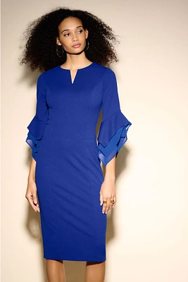 Ruffle Sleeves Short Dress