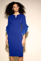 Ruffle Sleeves Short Dress