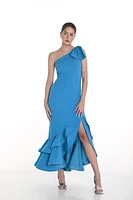 One-Shoulder Bow Dress