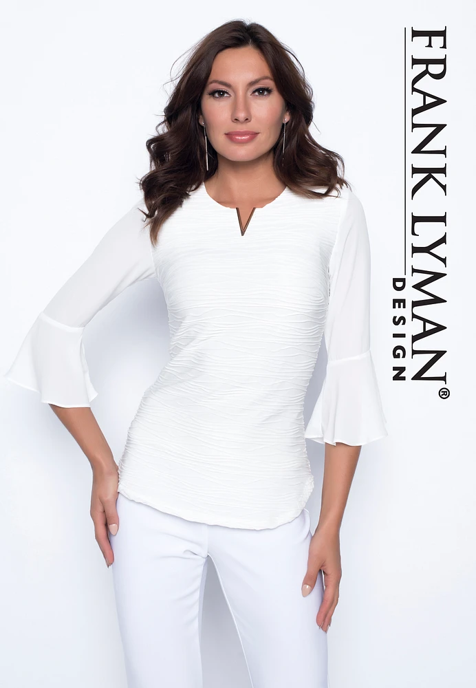 Sheer Bell Sleeves Top