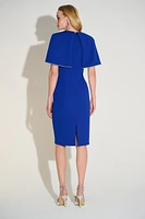 Sheath Bodycon Cape Dress