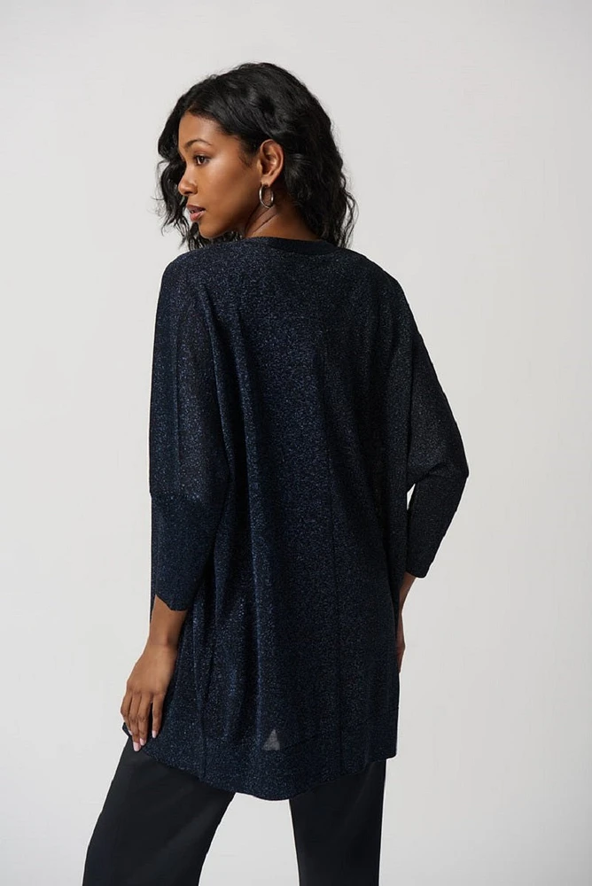 Two Piece Sweater Knit & Lurex Top