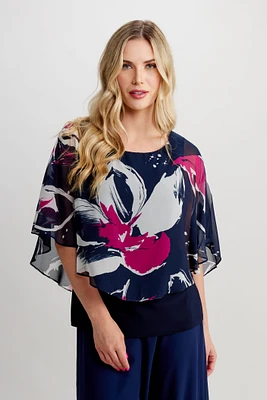 Chiffon Floral Print Top