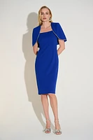 Sheath Bodycon Cape Dress