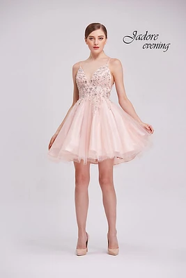 Embellished Bodice Tulle Dress