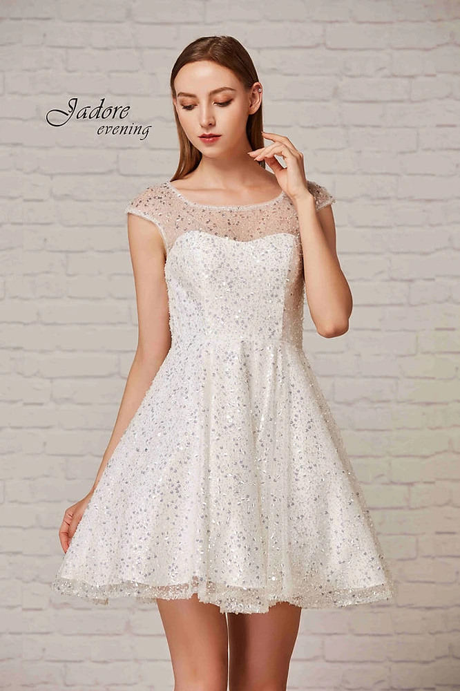 Illusion Top Short Dress