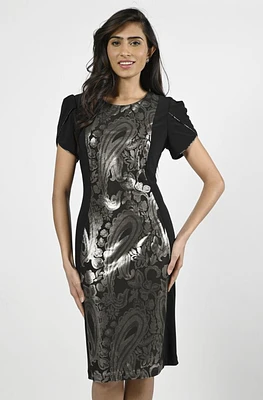 Tulip Sleeves Patterned Dress