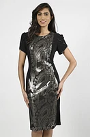 Tulip Sleeves Patterned Dress
