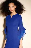 Ruffle Sleeves Short Dress
