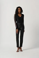 Mesh Rhinestone Inserts Top