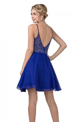 A-Line Sleeveless Cocktail Dress