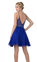 A-Line Sleeveless Cocktail Dress