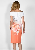 Off-the-Shoulder Floral Print Short Dress