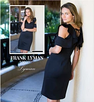 Ruffled Cold Shoulder Dress