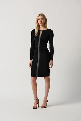 Silky Knit Rhinestone Detail Dress