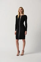 Silky Knit Rhinestone Detail Dress