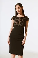 Cap Sleeves Pen-Style Dress