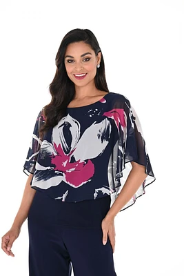 Chiffon Floral Print Top