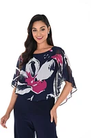 Chiffon Floral Print Top