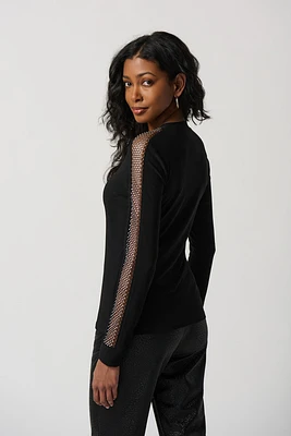 Mesh Rhinestone Inserts Top