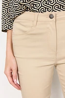 HIGHRISE SAND SLIM PANTS