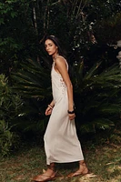 COMBINATION CROCHET MIDI DRESS