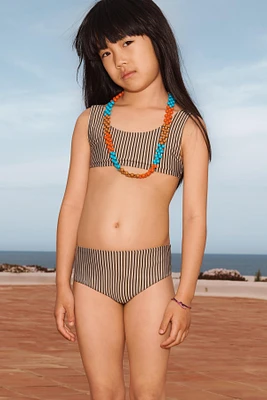 STRIPED HIGH-WAISTED BIKINI TOP LIMITED EDITION