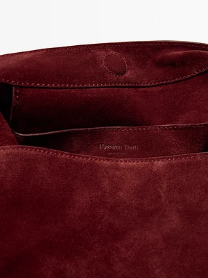 Sac porté épaule en croûte de cuir