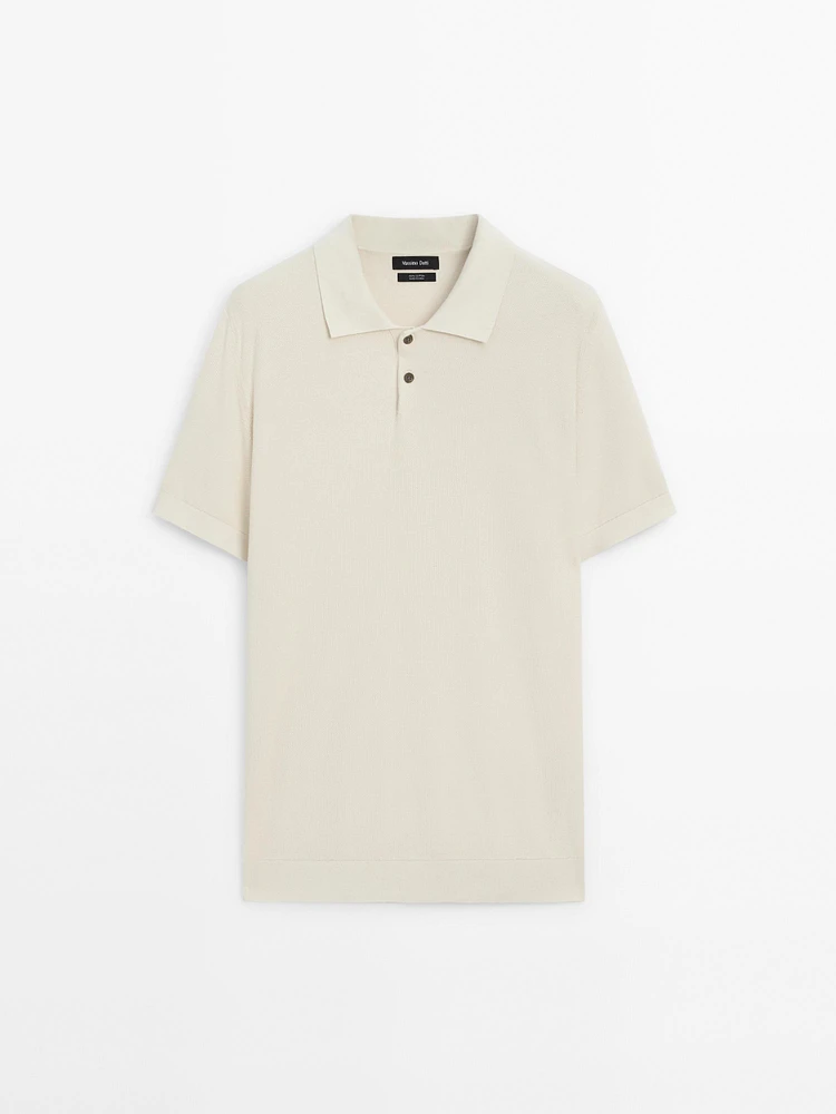 100% cotton knit polo shirt
