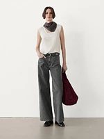 Wool blend knit top