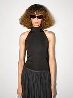 Halter top with tied neck detail