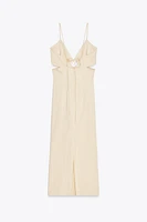CUT OUT RUSTIC MIDI DRESS