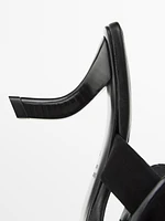Suede high-heel sandals with tie detail - Limited Edition
