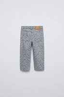 ANIMAL PRINT SLOUCHY JEANS