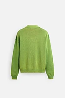 REVERSE EFFECT WASHED CARDIGAN