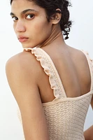 TOP EN MAILLE STYLE CORSET