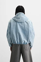 HOODED DENIM JACKET