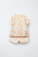 PRINTED T-SHIRT AND BERMUDA JOGGING SET
