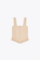 TOP EN MAILLE STYLE CORSET
